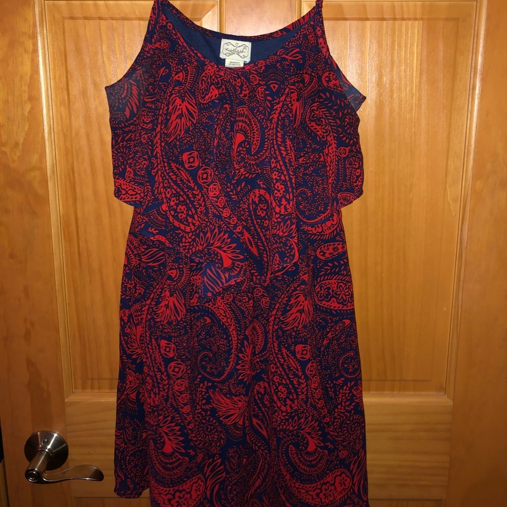 Red and Navy Dress